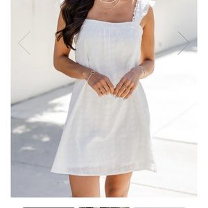 Pink Lily Eyelet Mini Dress